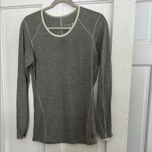 Smartwool Gray Fitted Long Sleeve Tee